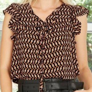 Who What Wear Trellis Geo Sleeveless Top Size Medium NWT